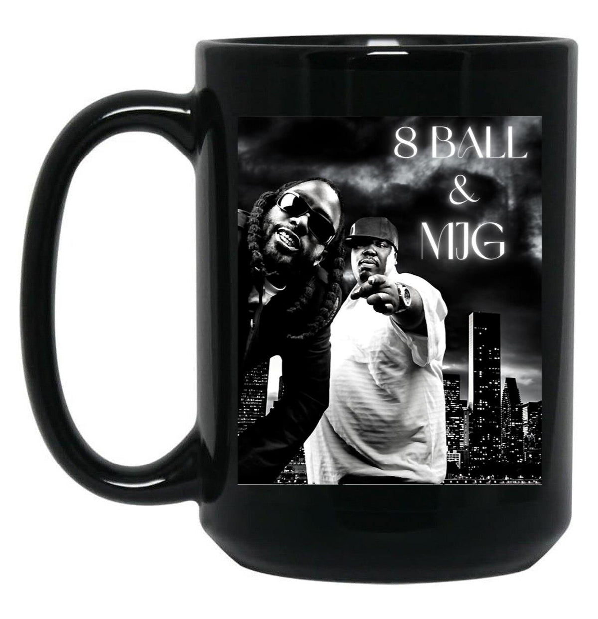 8 Ball Mjg Design Black Coffee Mug, Gift Coffee Mug - Black