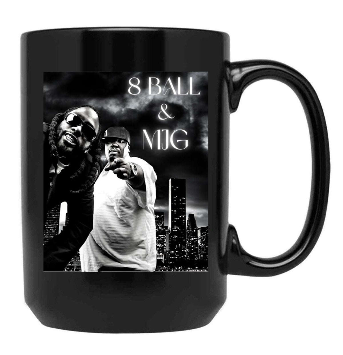8 Ball Mjg Design Black Coffee Mug, Gift Coffee Mug