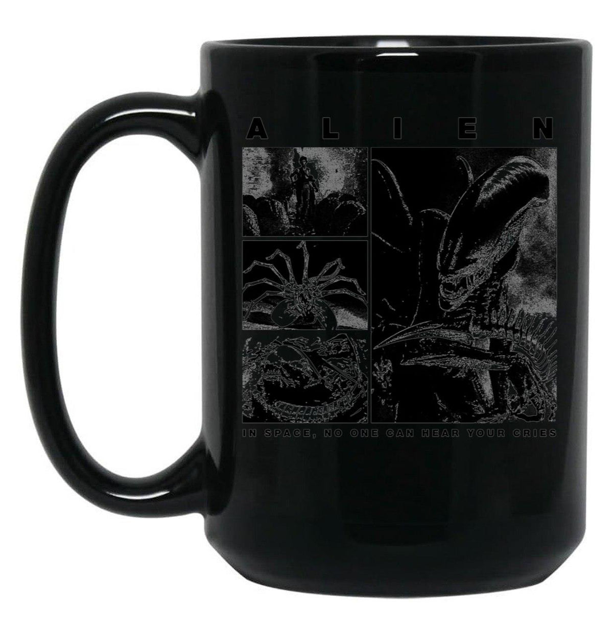 Alien Xenomorph Alien Phases Essential Black Coffee Mug, Gift Coffee Mug - Black