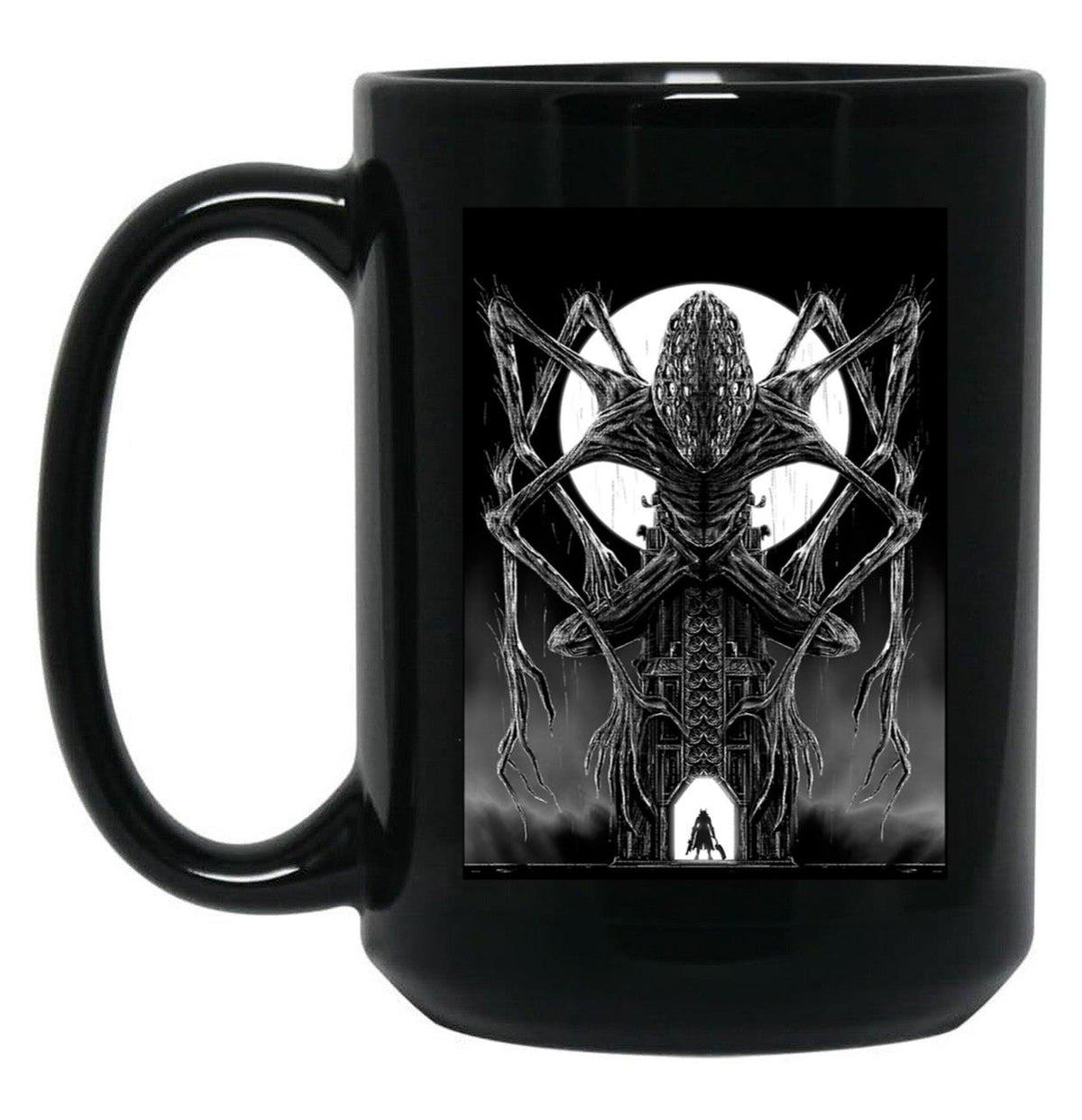 Amygdala Hunter Graphic Black Coffee Mug, Gift Coffee Mug - Black