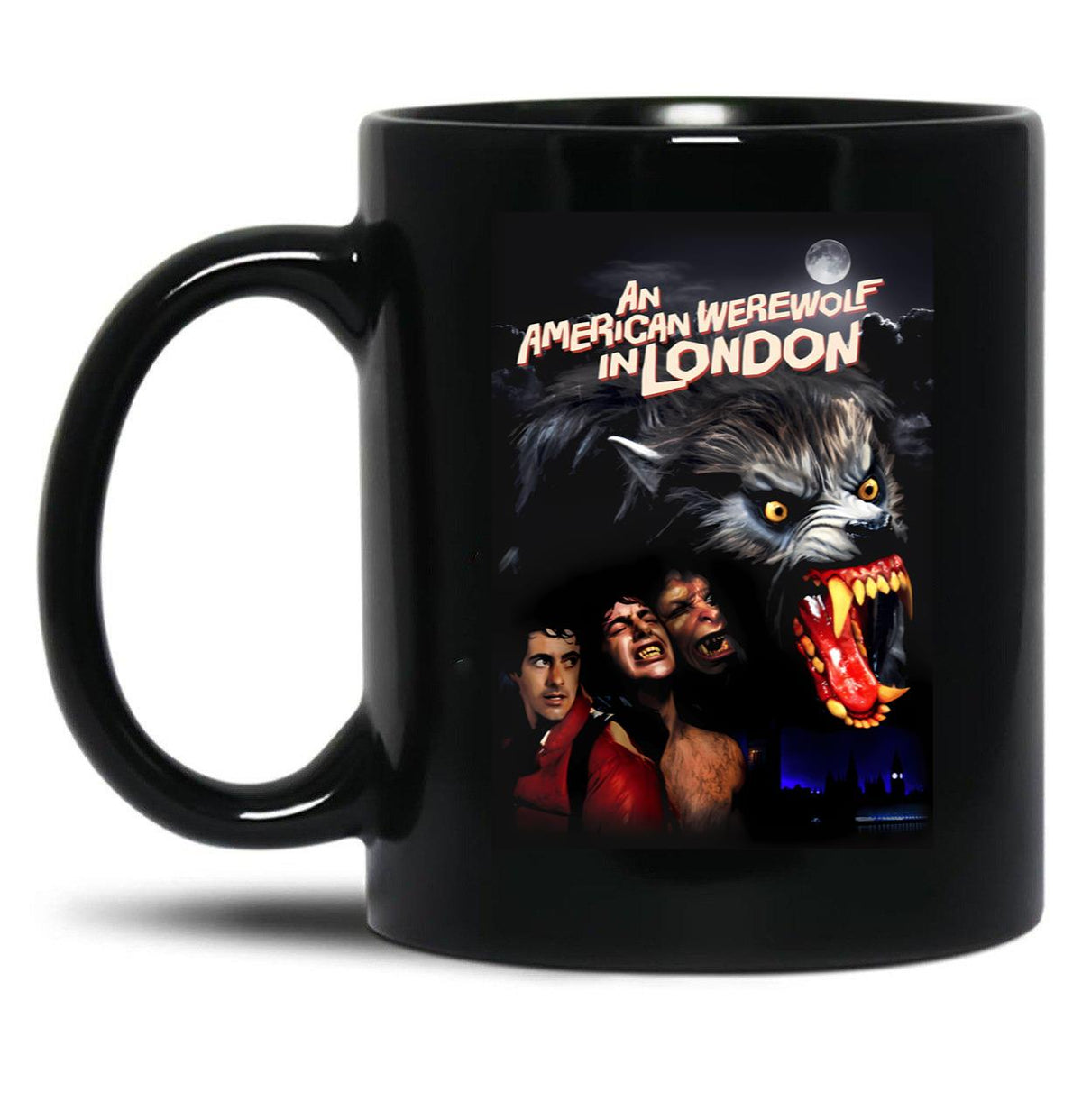 An American Werewolf In London Black Coffee Mug, Gift Coffee Mug