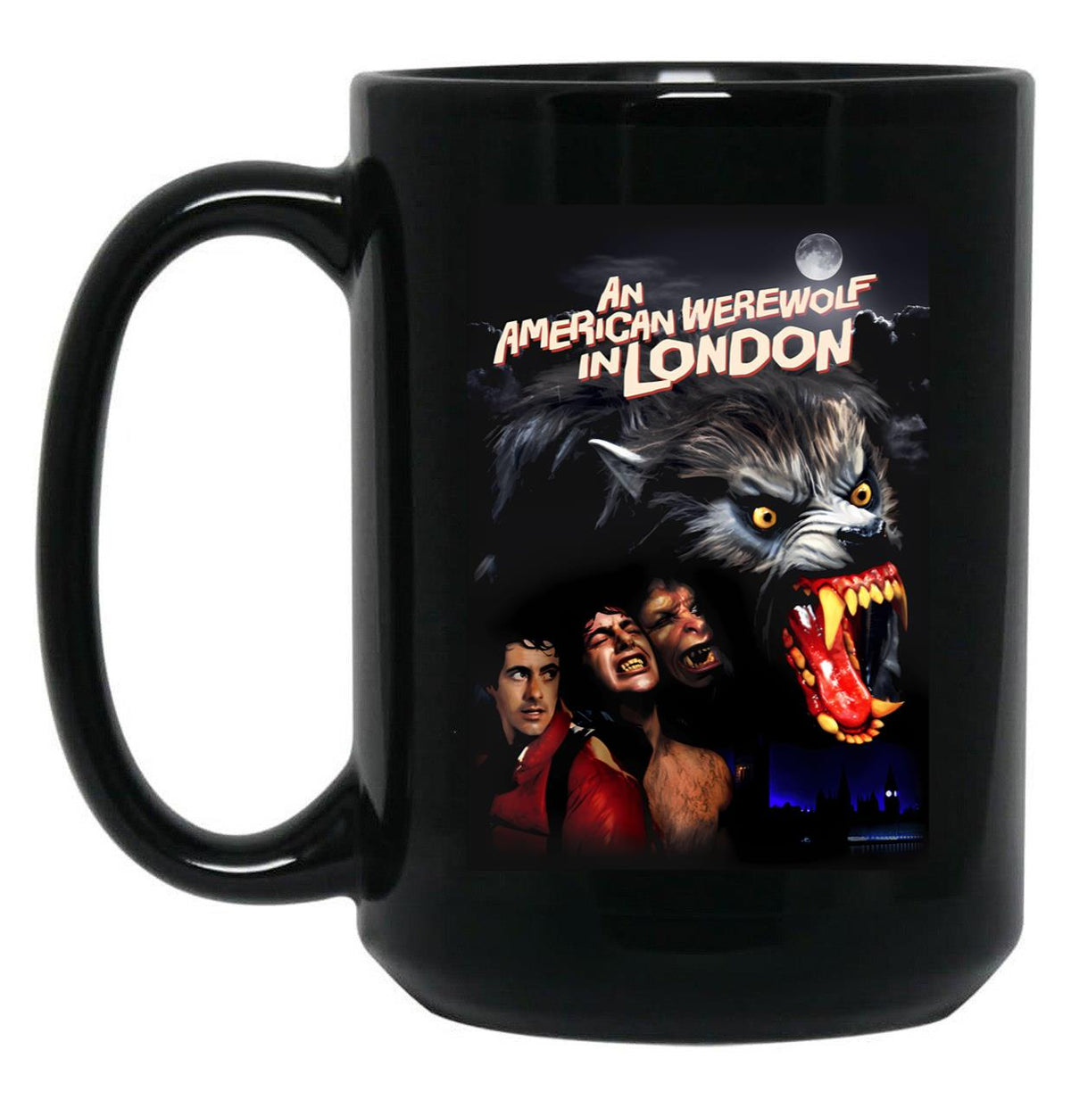 An American Werewolf In London Black Coffee Mug, Gift Coffee Mug - Black