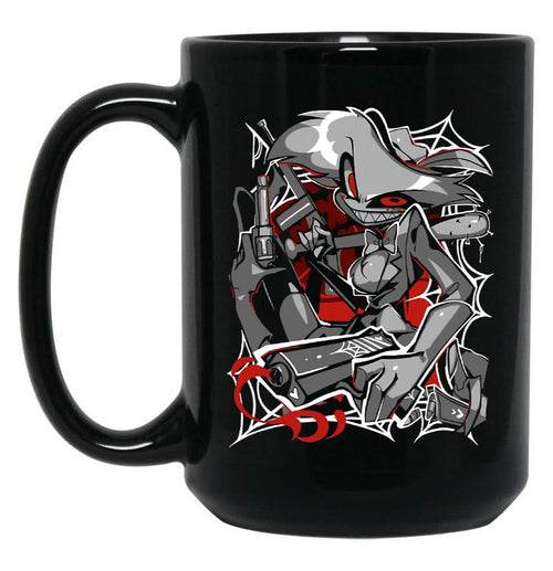 Angel Dust Demon Design - Hazbin Hotel Essential Black Coffee Mug, Gift Coffee Mug - Black