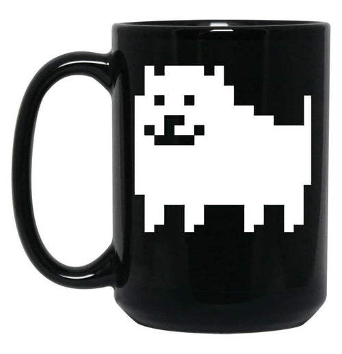 Annoying Dog - Undertale Black Coffee Mug, Gift Coffee Mug - Black