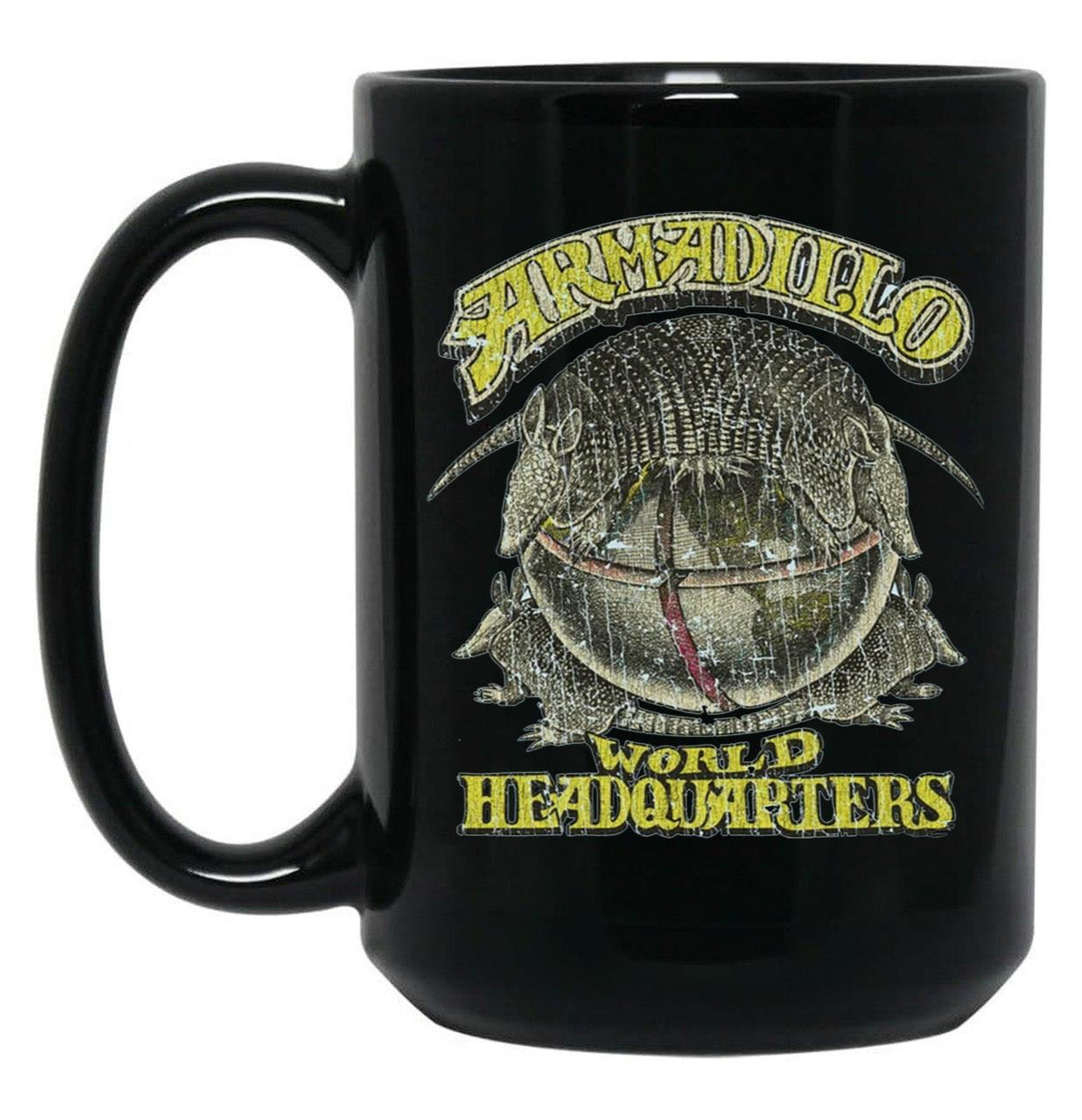 Armadillo World Headquarters 1970 Black Coffee Mug, Gift Coffee Mug - Black