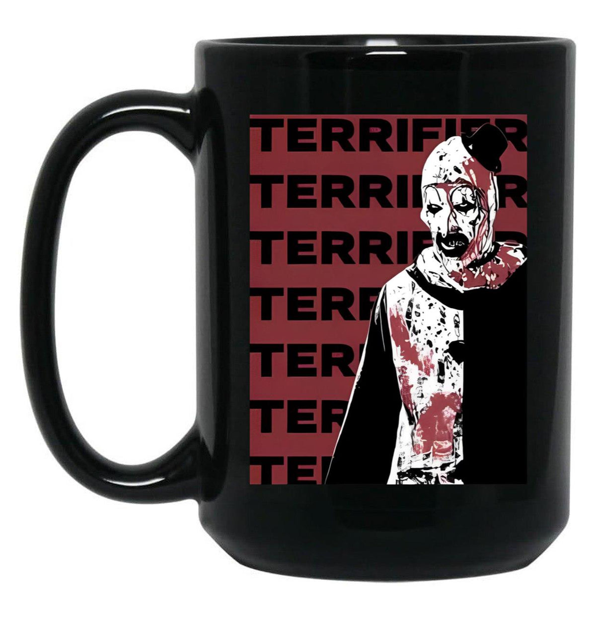 Art The Clown Terrifier (6)D Black Coffee Mug, Gift Coffee Mug - Black