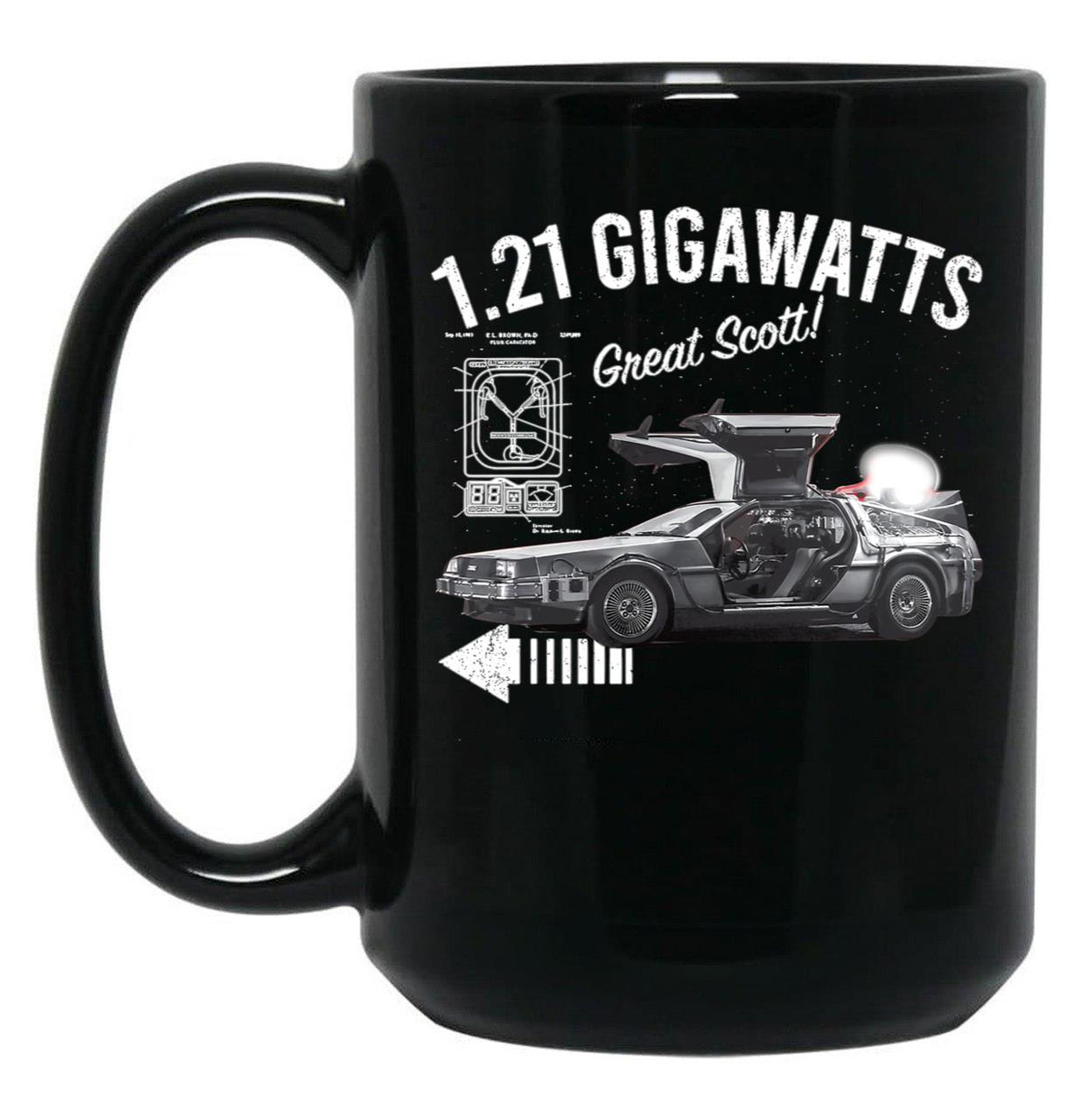 Back to The Future 1 Black Coffee Mug, Gift Coffee Mug - Black