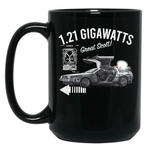 Back to The Future 1 Black Coffee Mug, Gift Coffee Mug - Black
