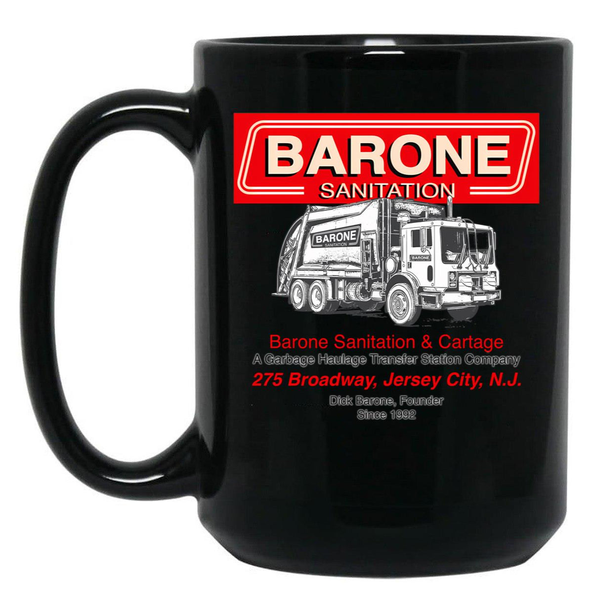 Barone Sanitation Black Coffee Mug, Gift Coffee Mug - Black