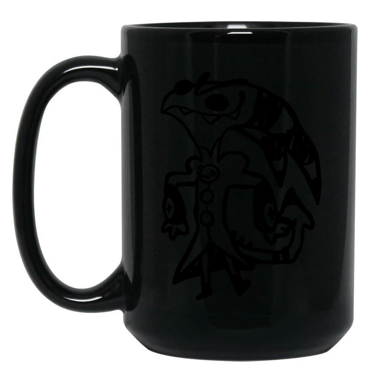 Blitzo Scribbles Classic Black Coffee Mug, Gift Coffee Mug - Black