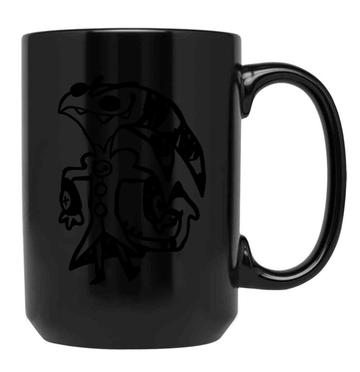 Blitzo Scribbles Classic Black Coffee Mug, Gift Coffee Mug