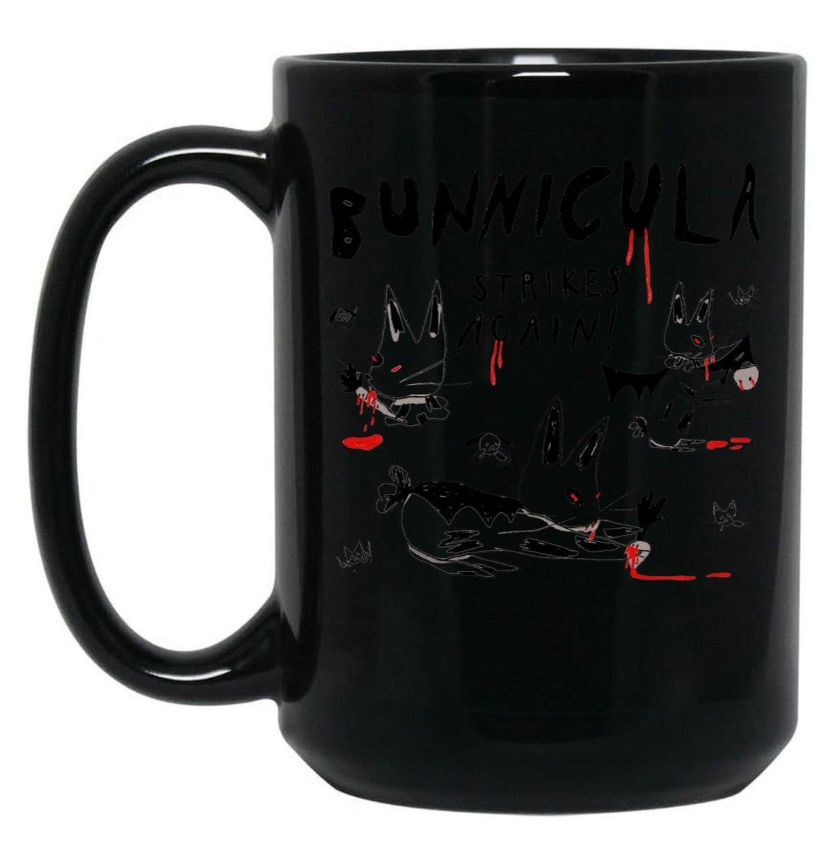 Bunnicula Strikes Again! Classic Black Coffee Mug, Gift Coffee Mug - Black
