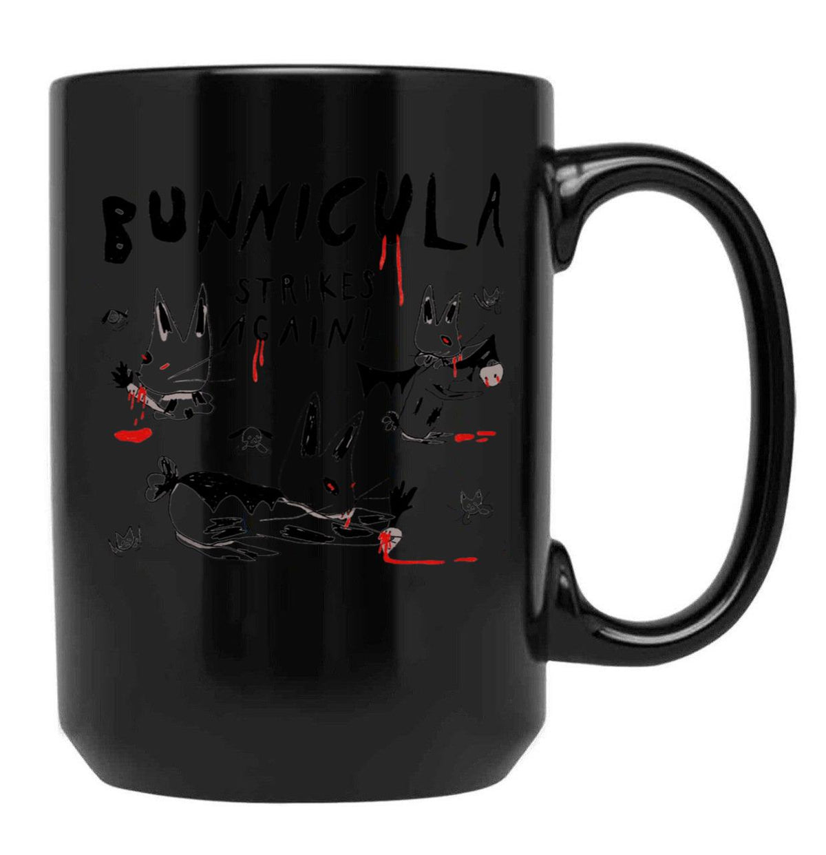 Bunnicula Strikes Again! Classic Black Coffee Mug, Gift Coffee Mug