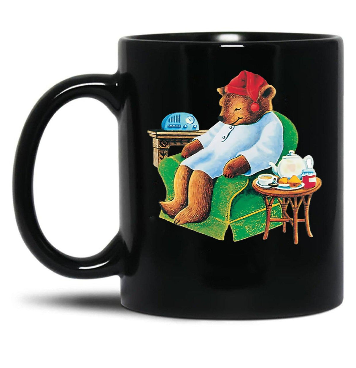 Celestial Seasoning Sleepytime Tea Bear Black Coffee Mug, Gift Coffee Mug