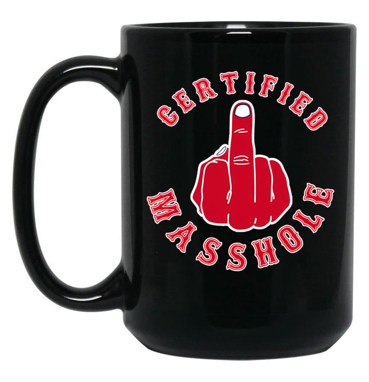 Certified Masshole Black Coffee Mug, Gift Coffee Mug - Black