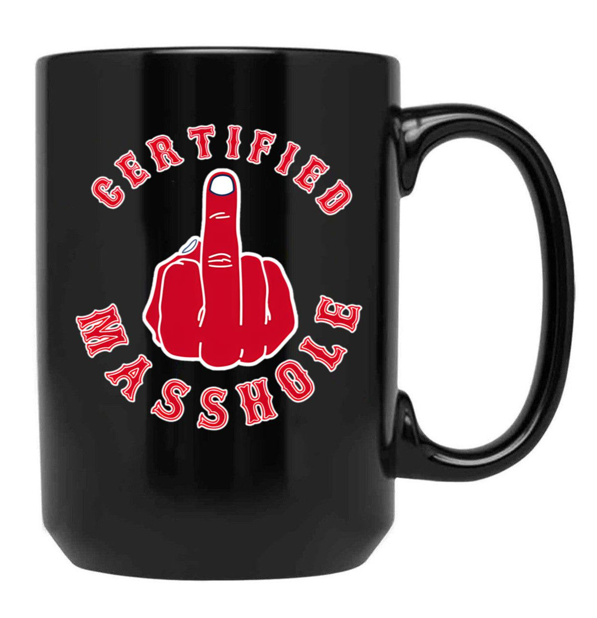 Certified Masshole Black Coffee Mug, Gift Coffee Mug