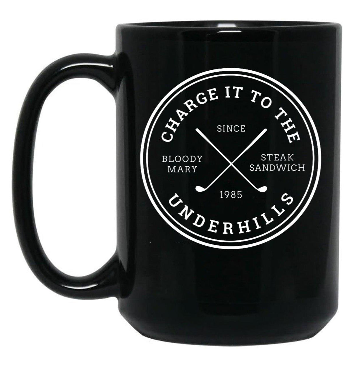 Charge It to The Underhills - Fletch Black Coffee Mug, Gift Coffee Mug - Black