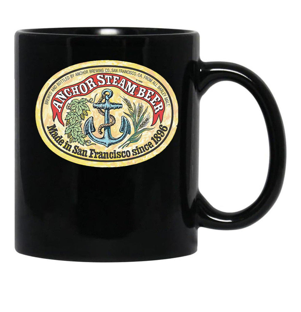 Classic Vintage Anchor Premium Steam Beer Black Coffee Mug, Gift Coffee Mug - Black