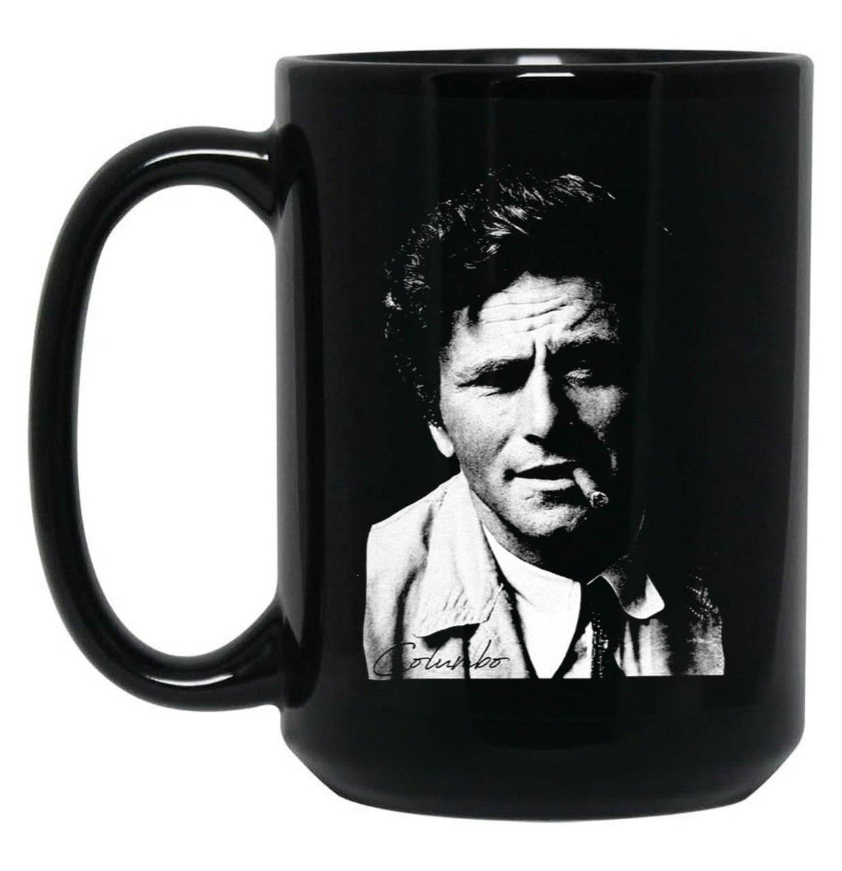 Columbo Portrait Essential Coffee Mug Black Coffee Mug, Gift Coffee Mug - Black