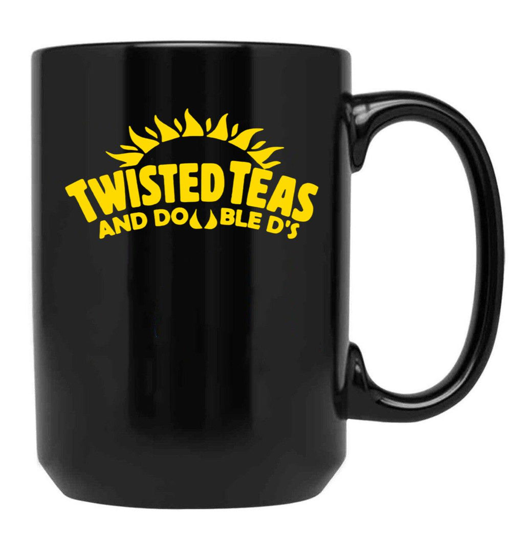 Cool Twisted Teas y Double DS Front and Back Front & Back Camiseta Negra Black Coffee Mug, Gift Coffee Mug