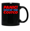 Distressed Panic at The Costco Funny Meme Black Coffee Mug, Gift Coffee Mug - Black