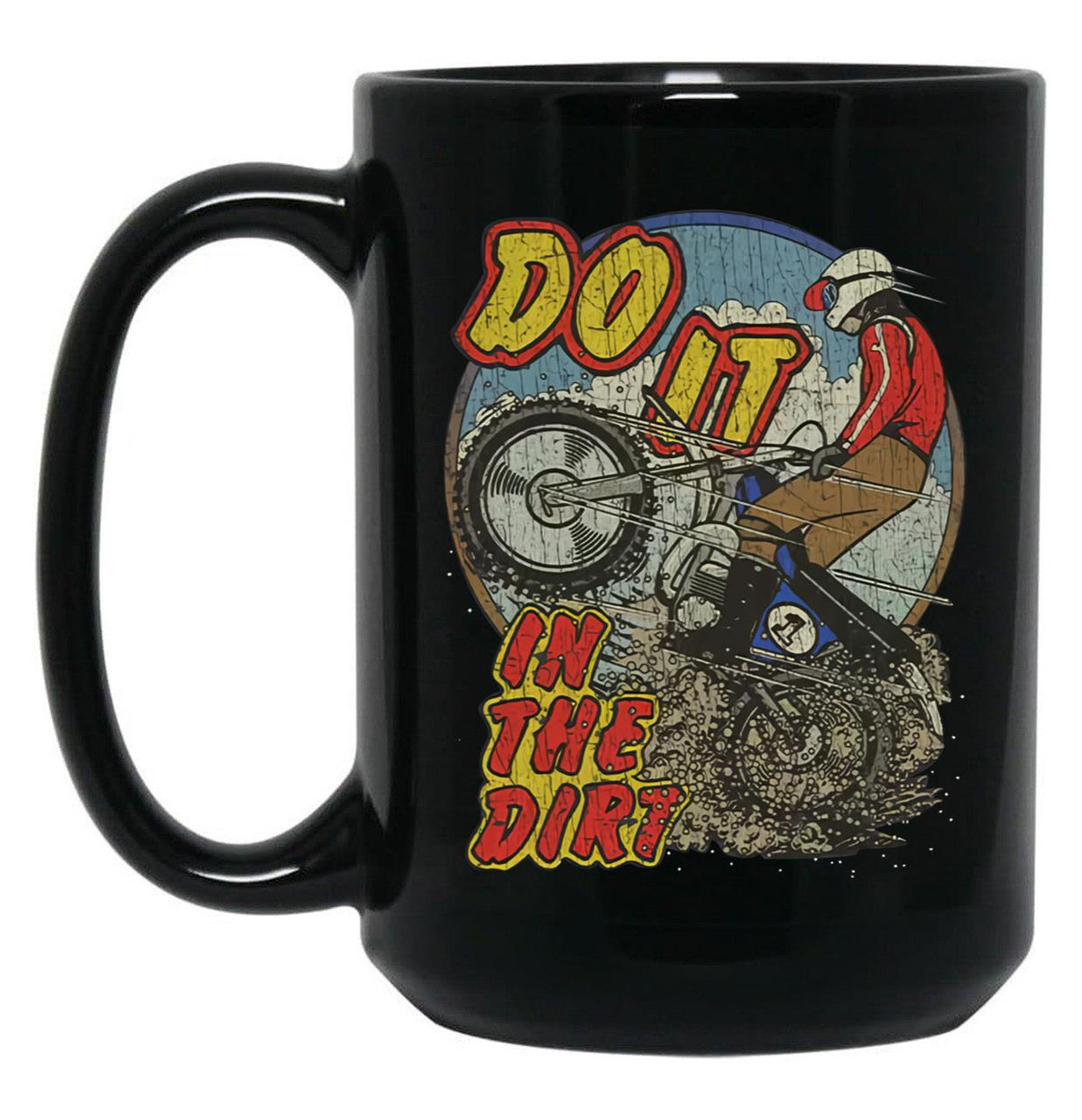 Do It in The Dirt 1976 Black Coffee Mug, Gift Coffee Mug - Black