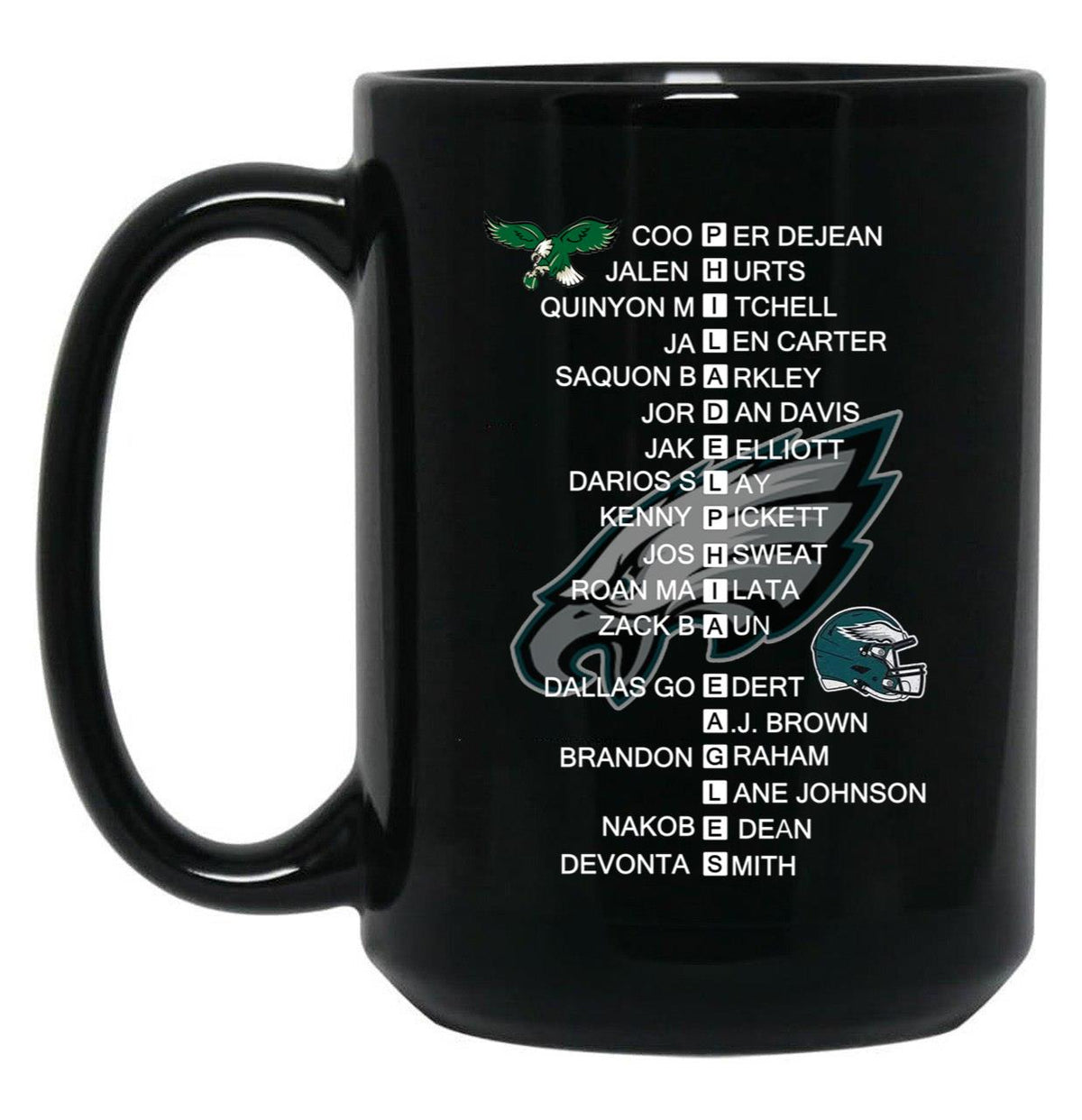 Eagles Super Bowl LIX 2025 Champions 3D 1 Black Coffee Mug, Gift Coffee Mug - Black