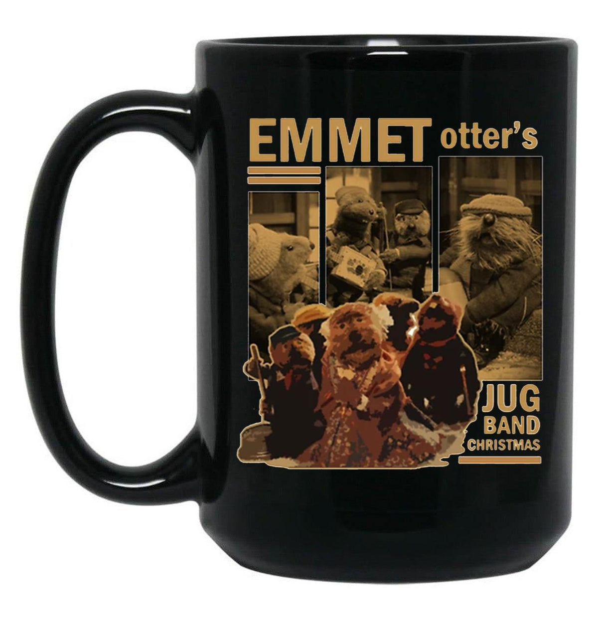 Emmet Otter NewMugemmet Otters Retro Jug Band Black Coffee Mug, Gift Coffee Mug - Black