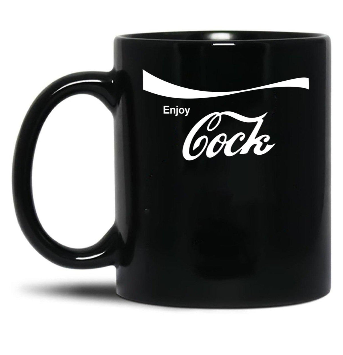 Enjoy Cock Black Coffee Mug, Gift Coffee Mug
