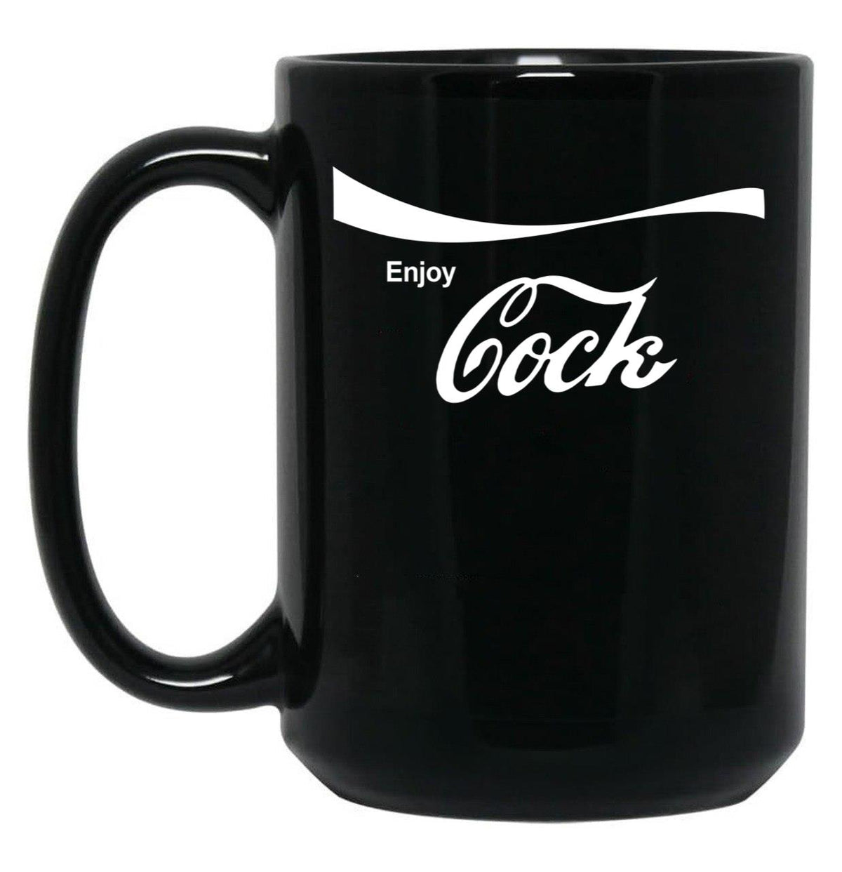 Enjoy Cock Black Coffee Mug, Gift Coffee Mug - Black