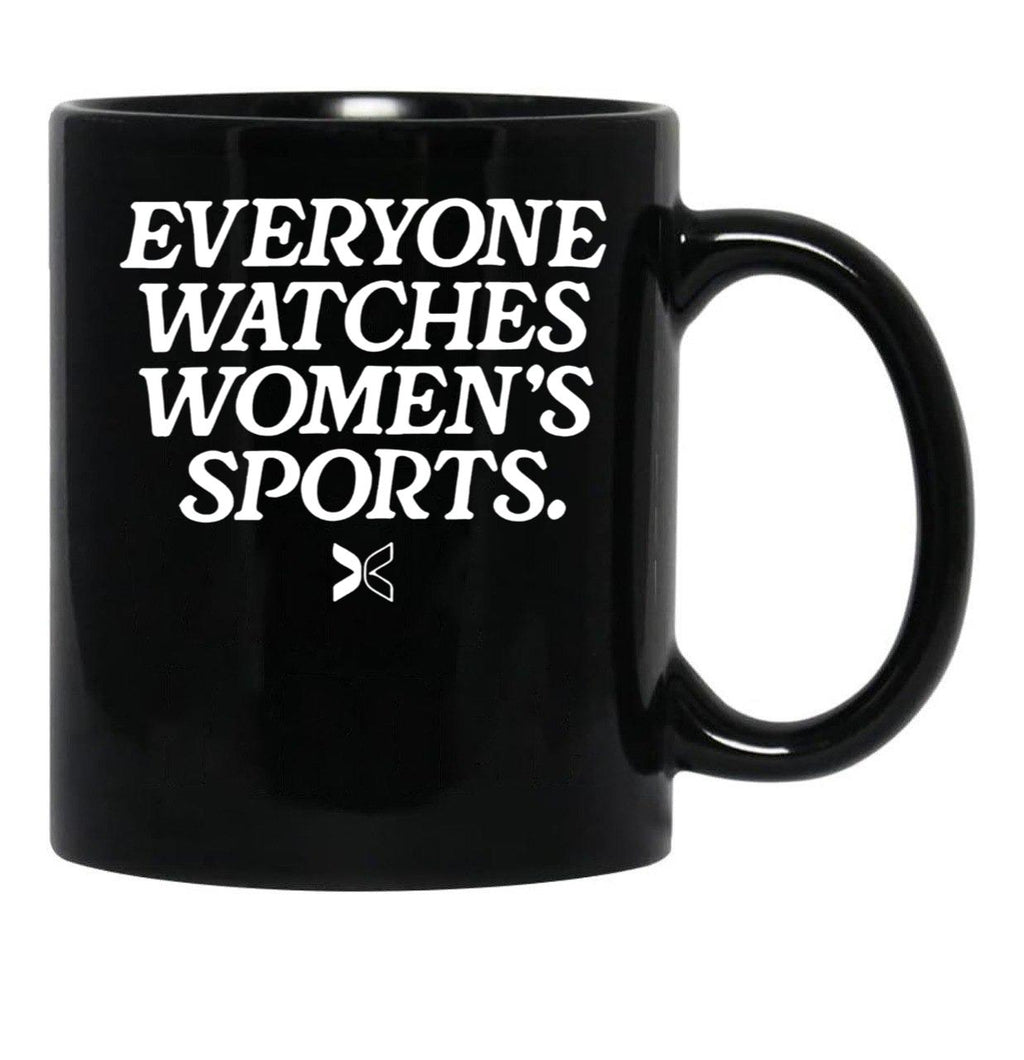 Everyone Watches Women’S Sports Black Coffee Mug, Gift Coffee Mug - Black