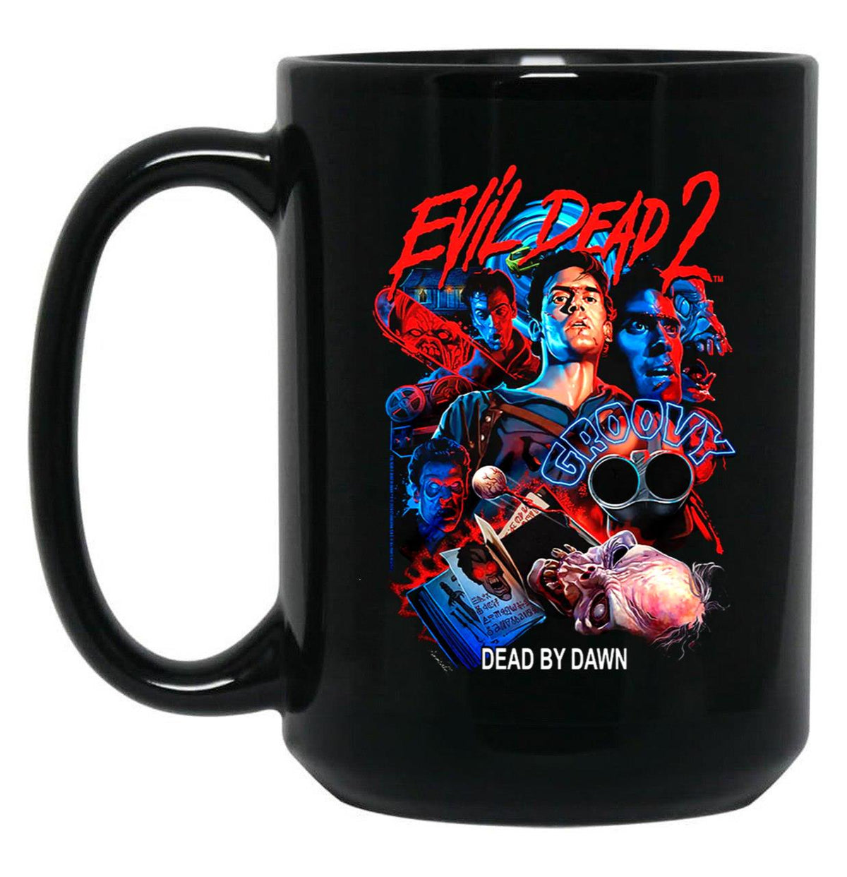 Evil Dead 2 Groovy Black Coffee Mug, Gift Coffee Mug - Black