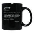 Family Don't End in Blood Black Coffee Mug, Gift Coffee Mug - Black