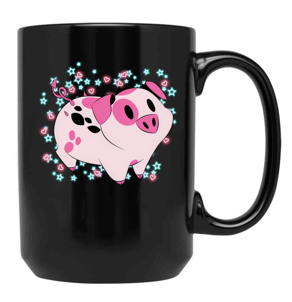 Fat Nuggets - Hazbin Hotel Black Coffee Mug, Gift Coffee Mug