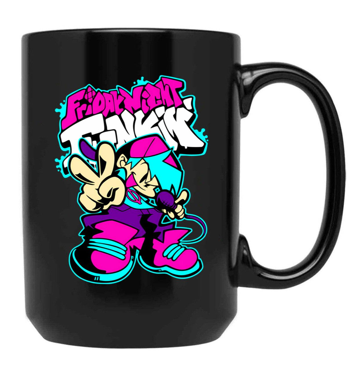Friday Night Funkin Black Coffee Mug, Gift Coffee Mug