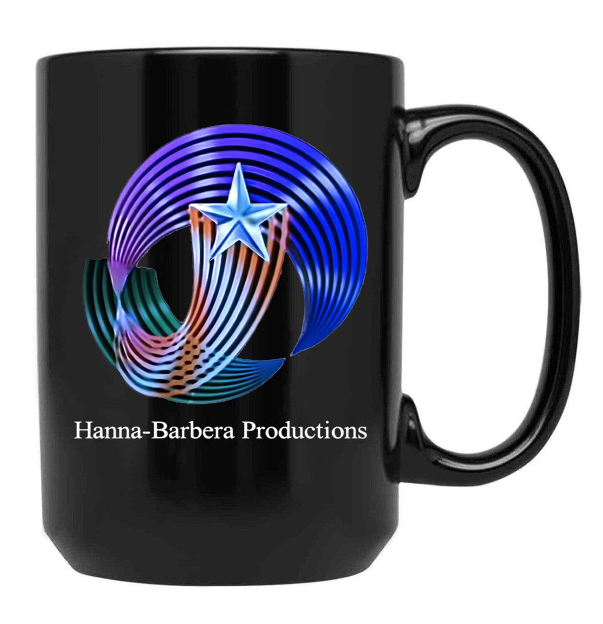 Hanna Barbera Productions 1987 Black Coffee Mug, Gift Coffee Mug