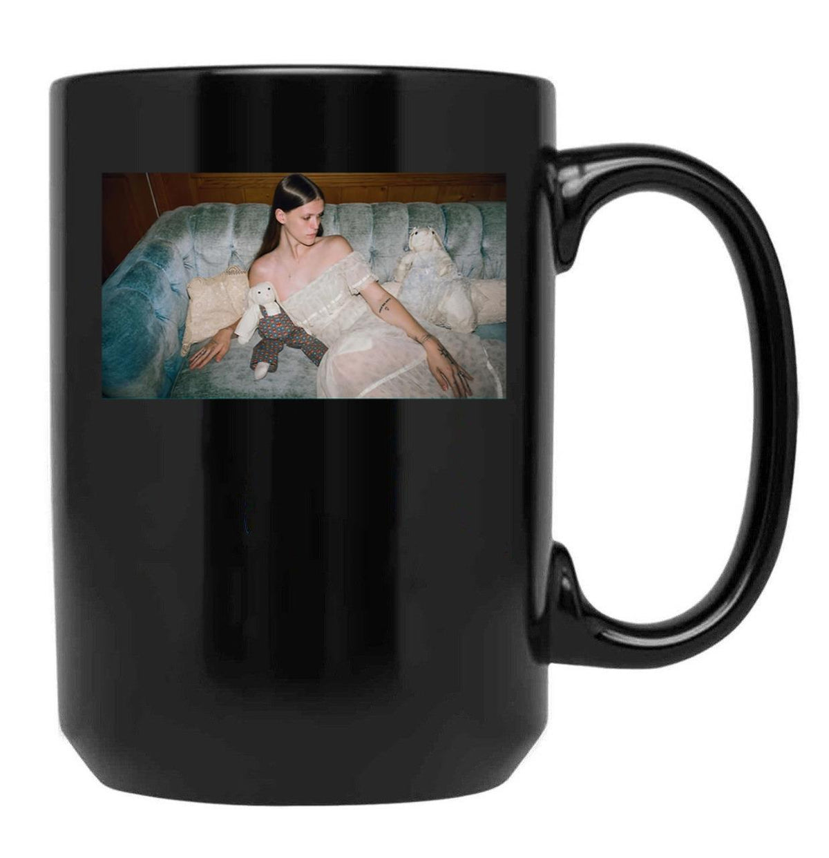 Here Lies Ethel Cain Merch Black Coffee Mug, Gift Coffee Mug