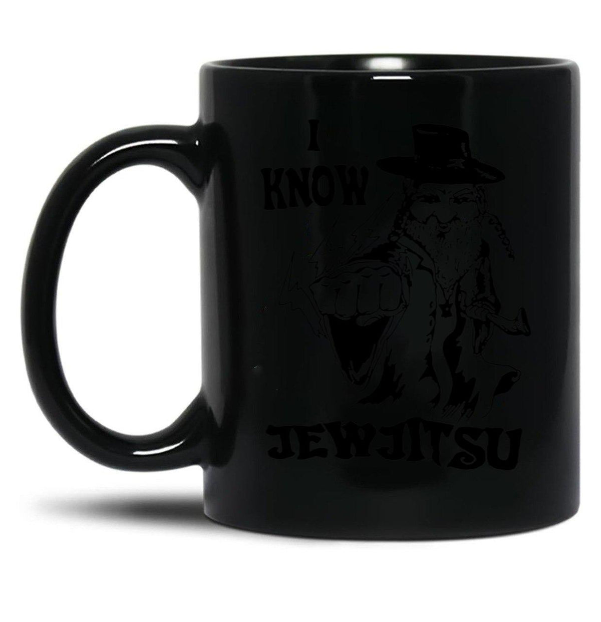 I Know Jew Jitsu Funny Gift Jews Rabbi Black Coffee Mug, Gift Coffee Mug