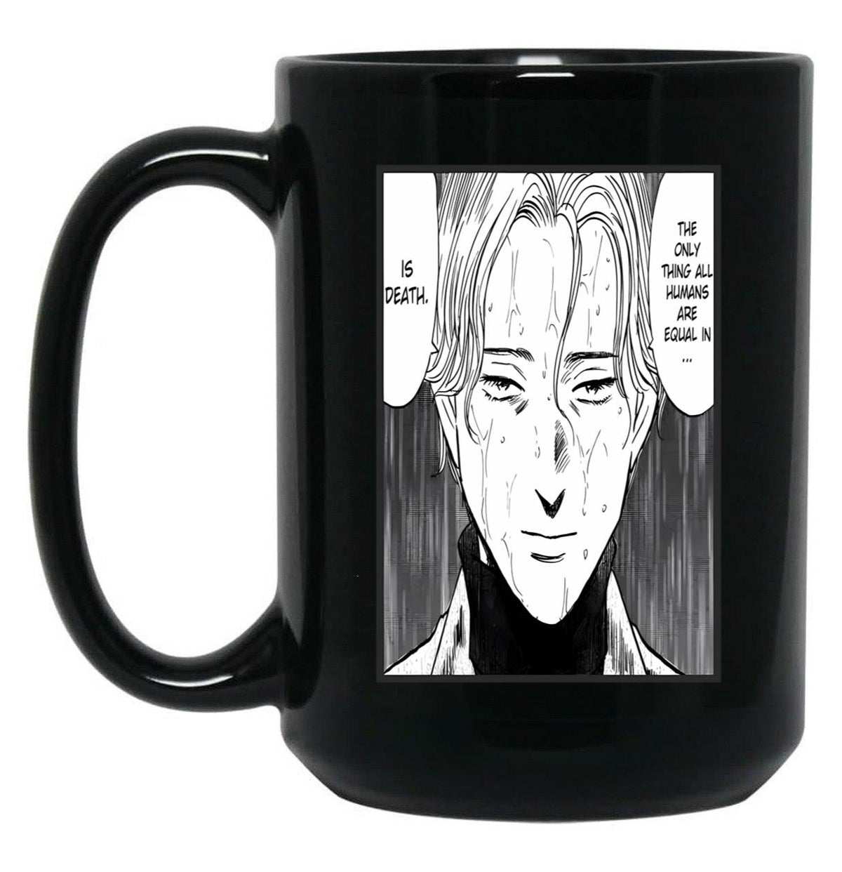 Johan Liebert - Monster Manga Black Coffee Mug, Gift Coffee Mug - Black