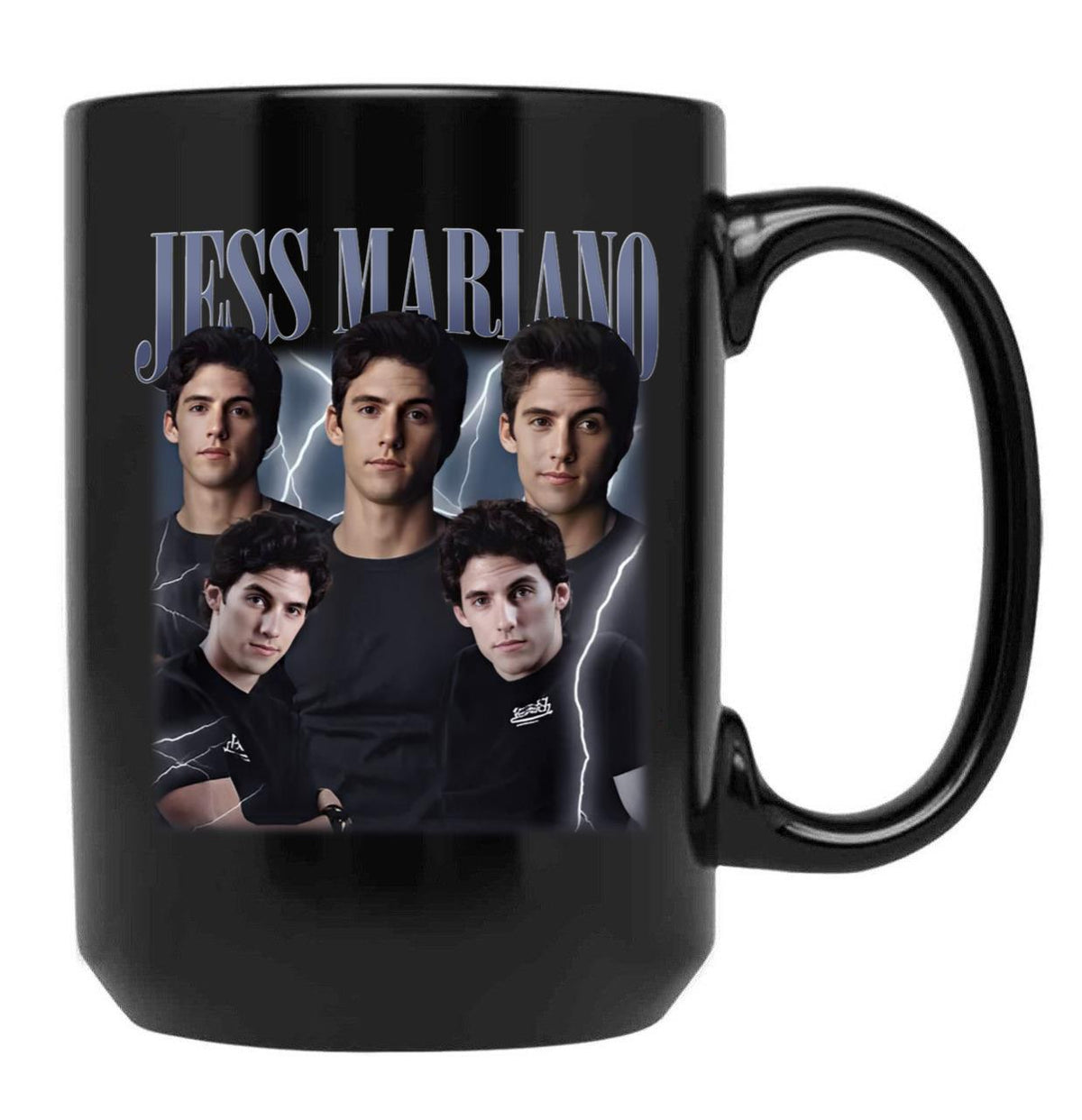 Limited Jess Mariano Vintage Gift for Woman and Man Black Coffee Mug, Gift Coffee Mug