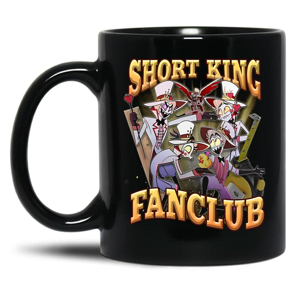 Lucifer Short King Fanclub - Hazbin Hotel Essential Black Coffee Mug, Gift Coffee Mug