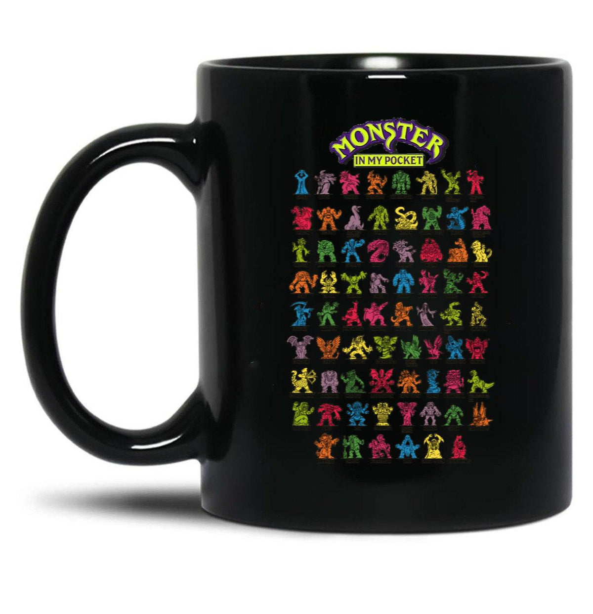 Monsters in My Pocket Black Coffee Mug, Gift Coffee Mug