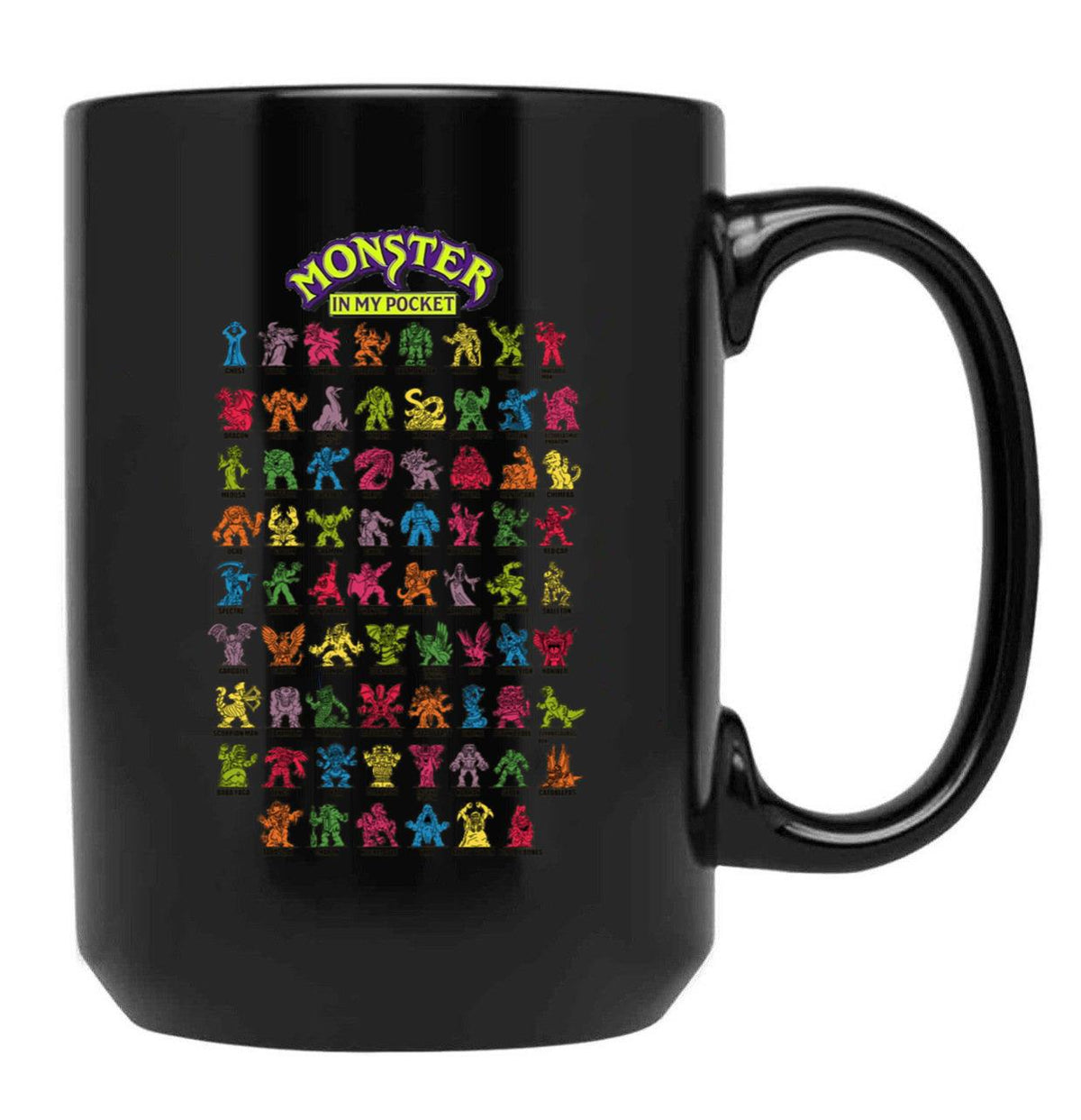 Monsters in My Pocket Black Coffee Mug, Gift Coffee Mug