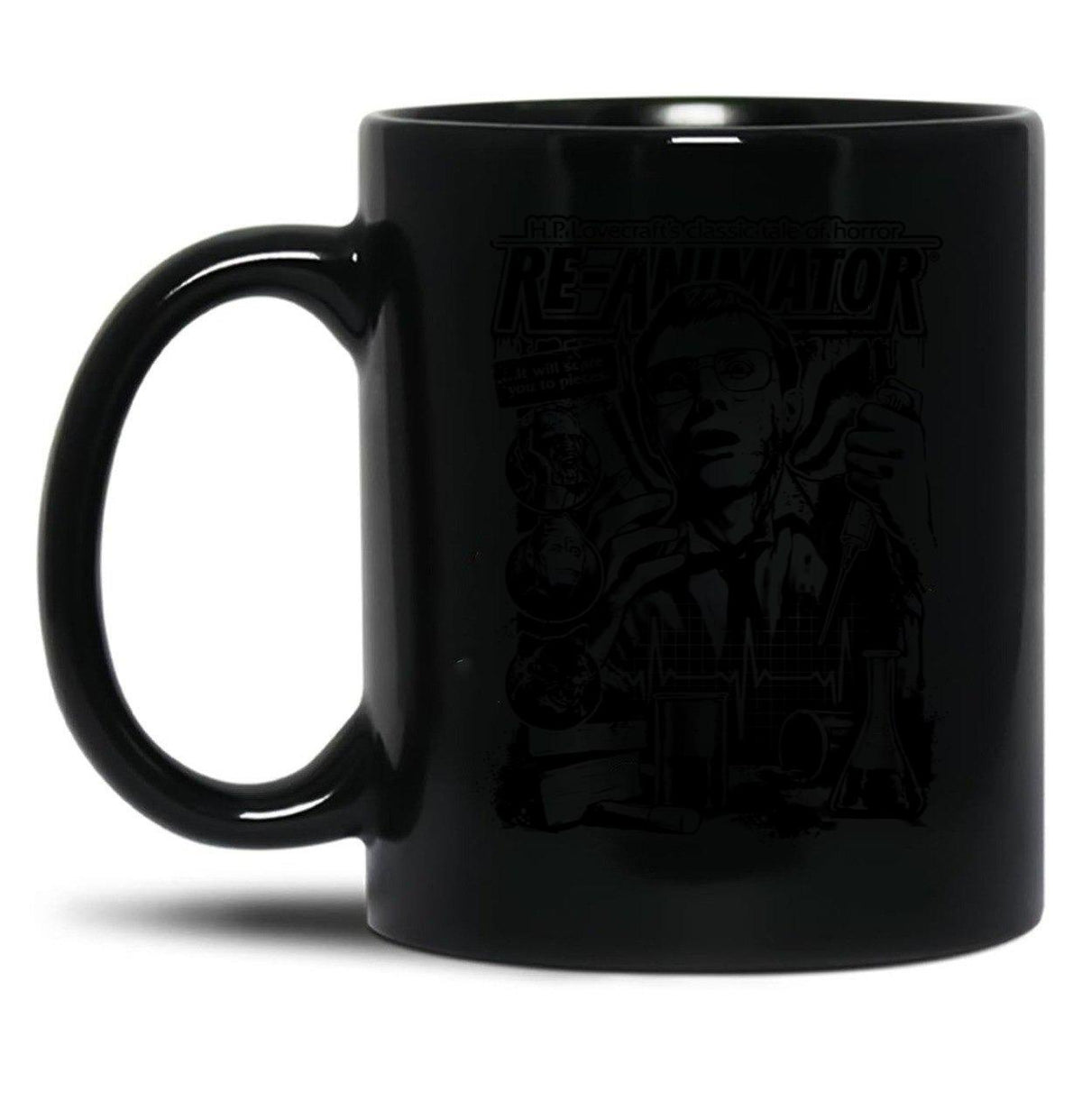 Re-Animator Classic Tale of Horror Black Coffee Mug, Gift Coffee Mug