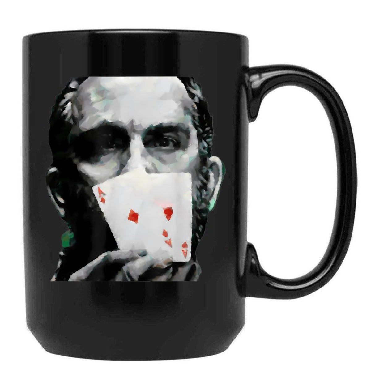 Rounders Movie Classic Movie Poker Pocket Aces Black Coffee Mug, Gift Coffee Mug