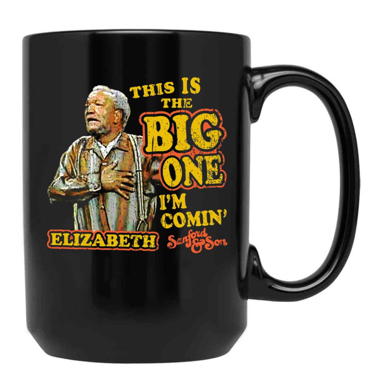 Sanford and Son Heart Attack Black Coffee Mug, Gift Coffee Mug