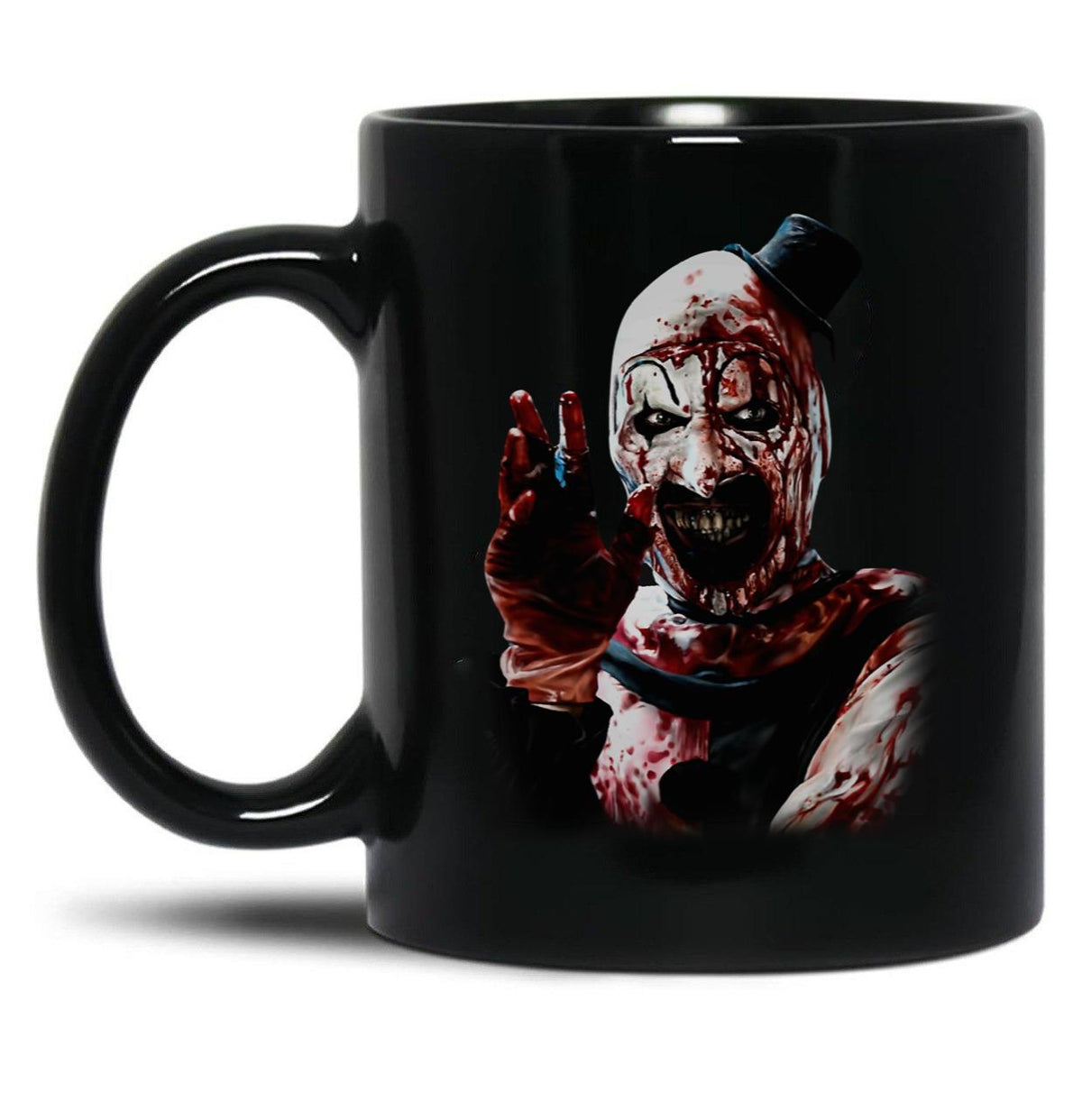 Terrifier 2 Fan Art Classic Black Coffee Mug, Gift Coffee Mug